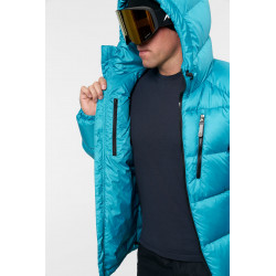 Куртка зимняя сноубордическая городская мужская, с натуральным пухом, пуховик "DAILY", Мята