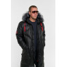 Пальто зимнее мембранное мужское с натуральным пухом, пуховик "Premium", черный