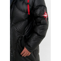 Пальто зимнее мембранное мужское с натуральным пухом, пуховик "Premium", черный